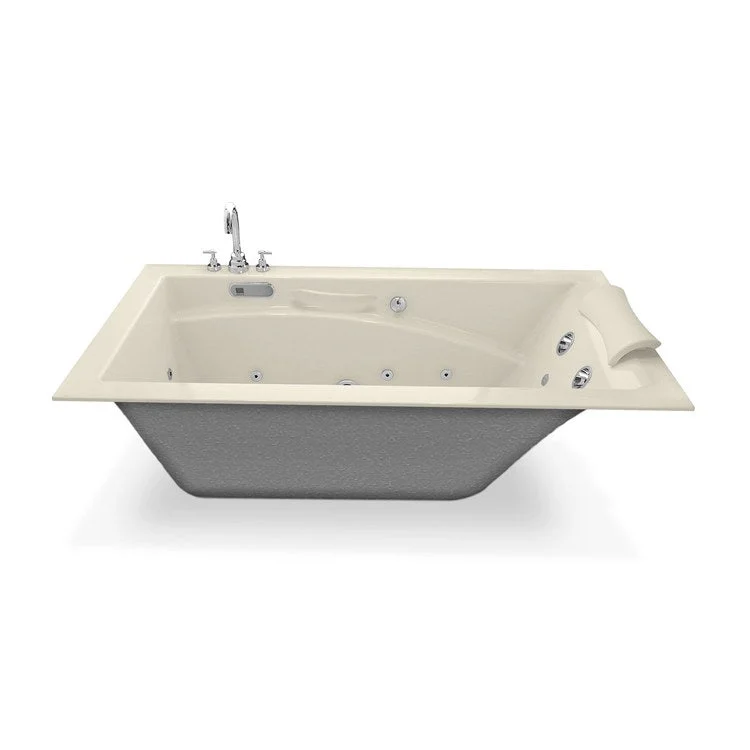 Tub Optik 59-3/4 x 32 x 20 Inch Alcove with Hydrofeel End Bone Acrylic