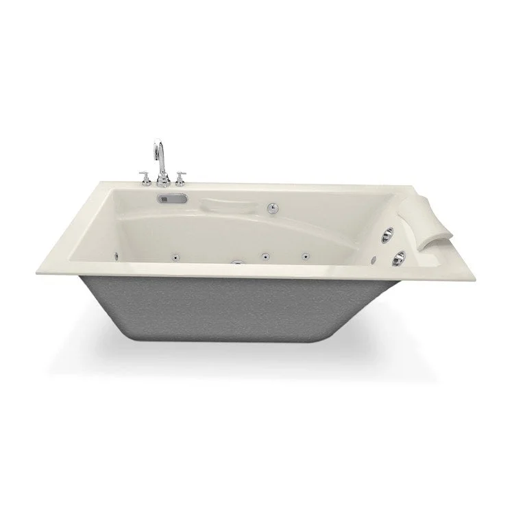 Tub Optik 59-3/4 x 32 x 20 Inch Alcove with Hydrofeel End Biscuit Acrylic