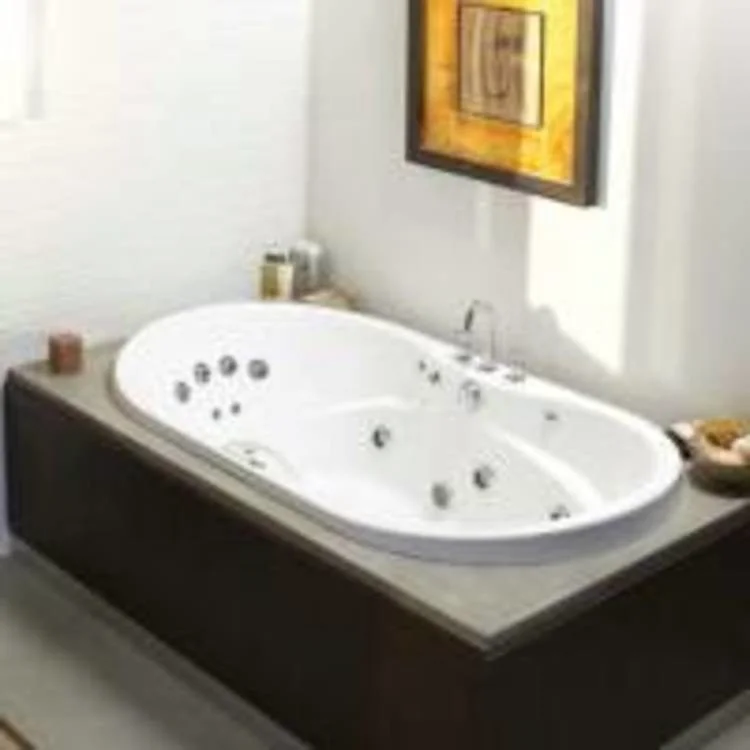 Tub Living 72Lx42W Inch Drop-In with Hydromax/Aerofeel Center White