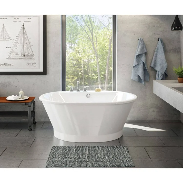 Freestanding Tub Brioso 60 x 42 Inch White Center Oval