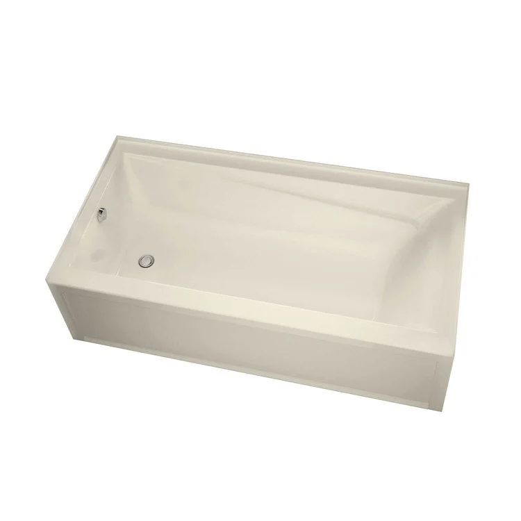 Tub Exhibit 59-3/4 x 30 x 17-3/4 Inch Alcove Right Bone Acrylic