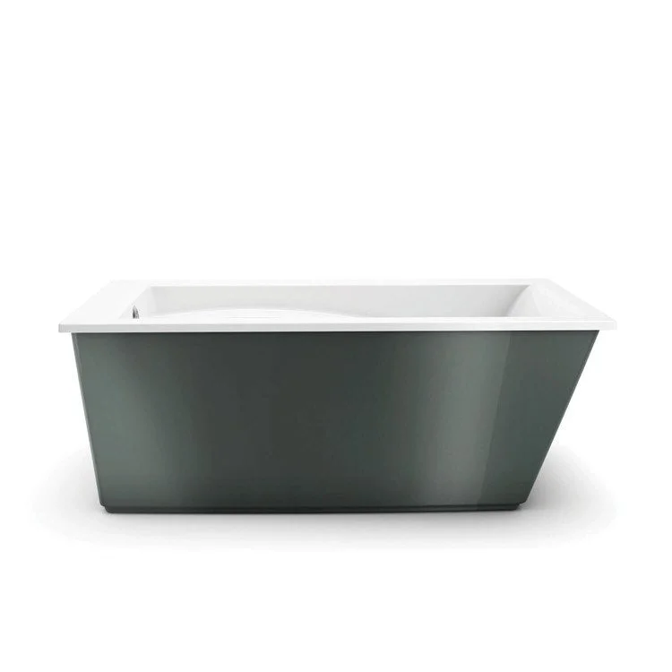 Freestanding Tub Optik 60 x 32 Inch Thunder Gray End Rectangular