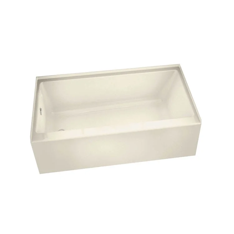 Tub Rubix 59-3/4 x 32 x 18-3/8 Inch Alcove Right Bone Acrylic