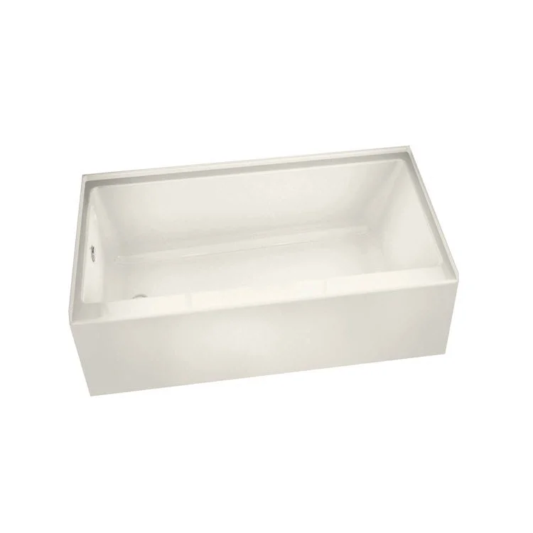 Tub Rubix 59-3/4 x 32 x 18-3/8 Inch Alcove Right Biscuit Acrylic