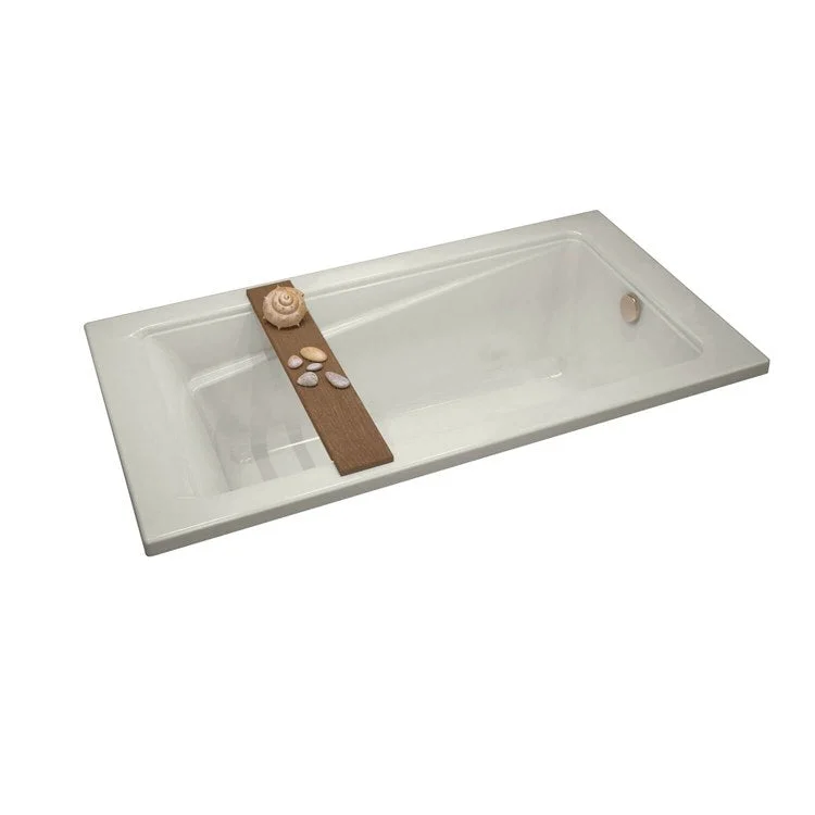 Tub Exhibit 59-7/8 x 36 x 18 Inch Drop-in End Biscuit Acrylic