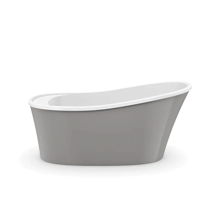 Freestanding Tub Ariosa 60 x 32 Inch Sterling Silver End Oval