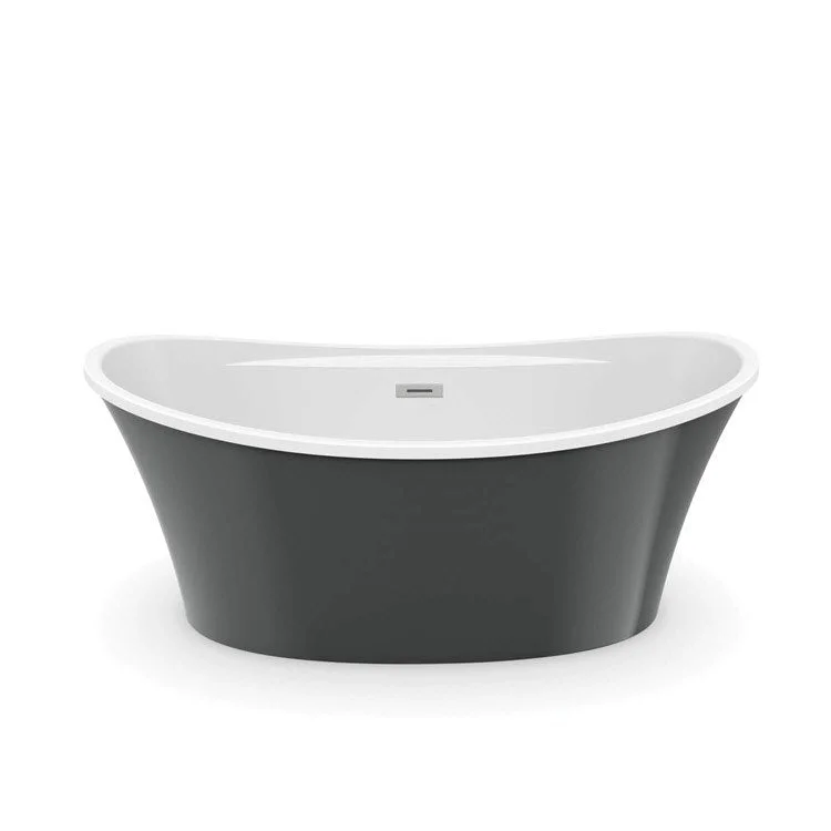 Freestanding Tub Ariosa 66 x 36 Inch Center Thunder Gray Oval