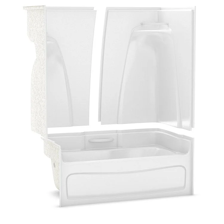 Tub and Shower Module Allia 60 x 33 x 88 Inch Acrylic Left White