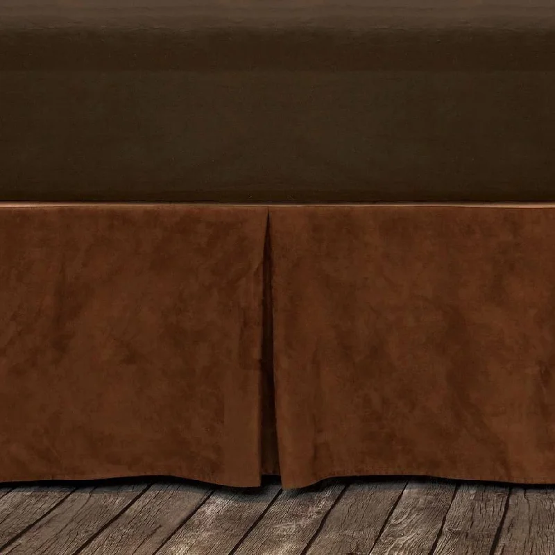 Copper Microfiber Suede Bed Skirt