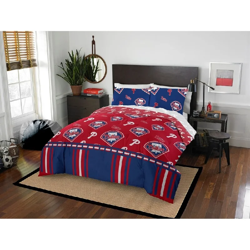 MLB Philadelphia Phillies Rotary 5 Piece Full Bed in a Bag Set