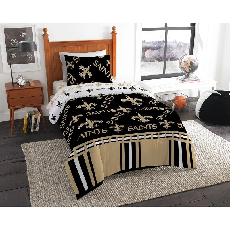 NFL 808 New Orleans Saints Twin Bed In a Bag Set