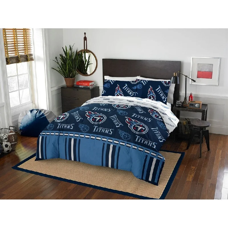 NFL 875 Tennessee Titans Queen Bed In a Bag Set