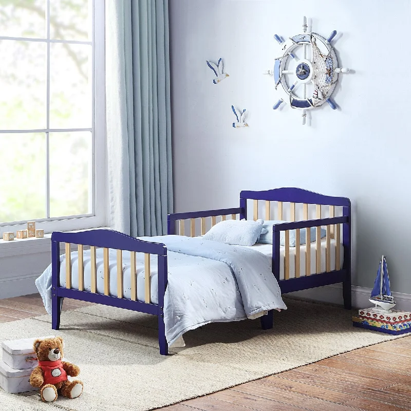 Olive & Opie Twain Toddler Bed Blue/Natural