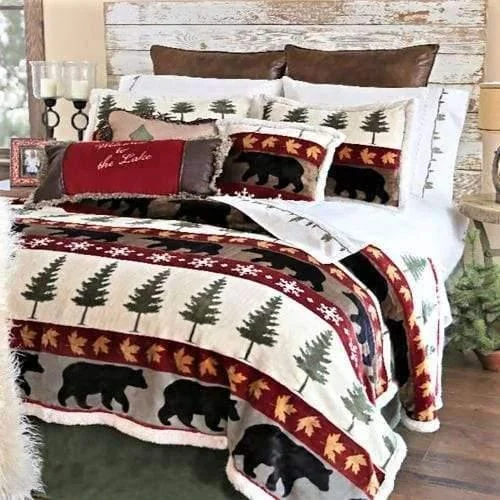 Sherpa Black Bear & Pines Bedding