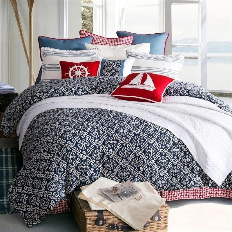 St. Clair Coastal Bedding Set, Blue & White