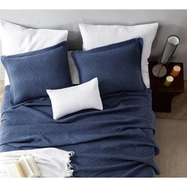 BYB Nightfall Navy Softest Stone Washed Quilt Set