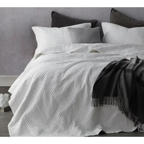 BYB White Softest Stone Washed Quilt Set