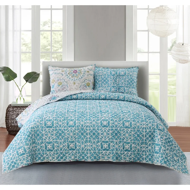 Casablanca Quilt Set Twin in Blue