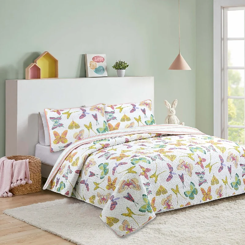 Emma Butterfly 3-piece Quilt Set