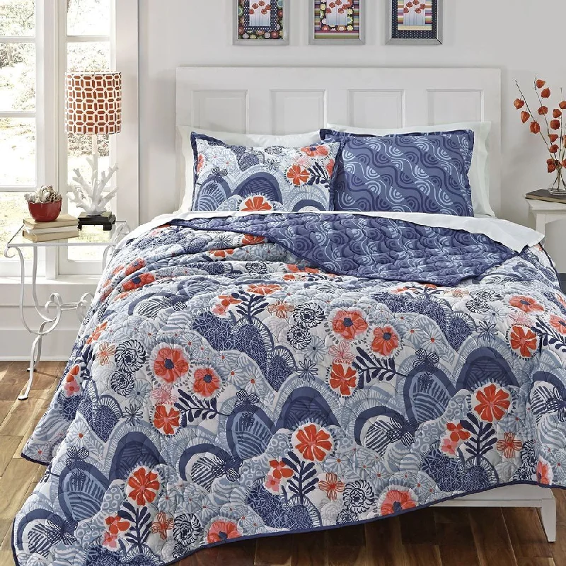 KD Spain Hills and Valleys 3-piece Cotton Quilt Set