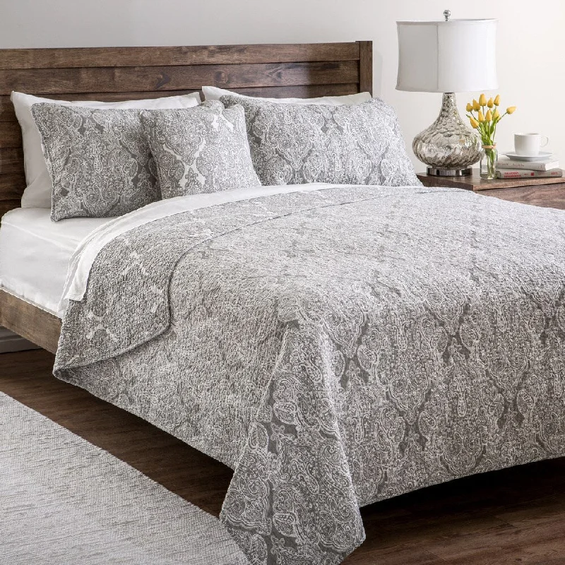 Paisley Cotton 4-piece Quilt Set