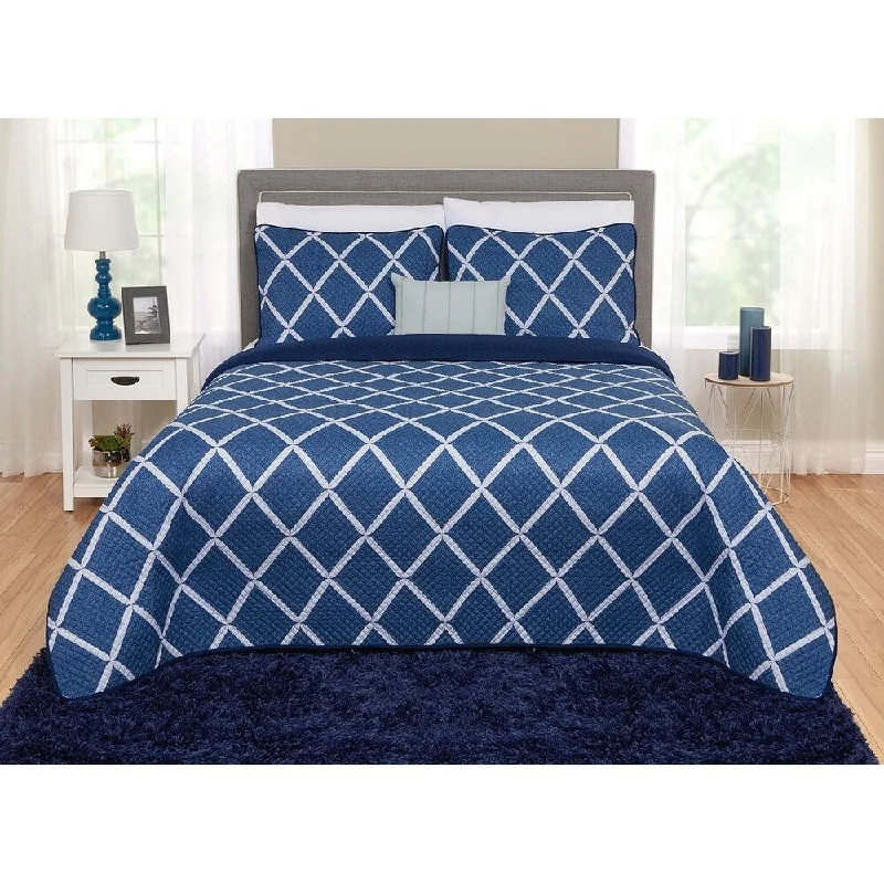 Quilted Diamond Quilt Set