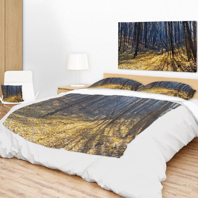 Designart 'Thick Autumn Forest Woods' Oversized Forest Throw Blanket