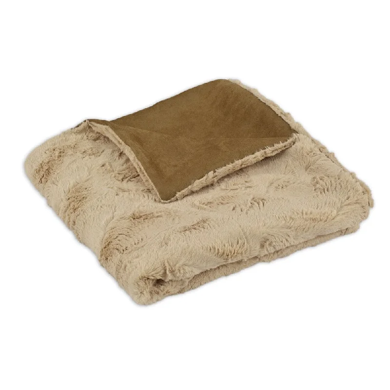 Luxe Camel 50x60-inch Throw Blanket