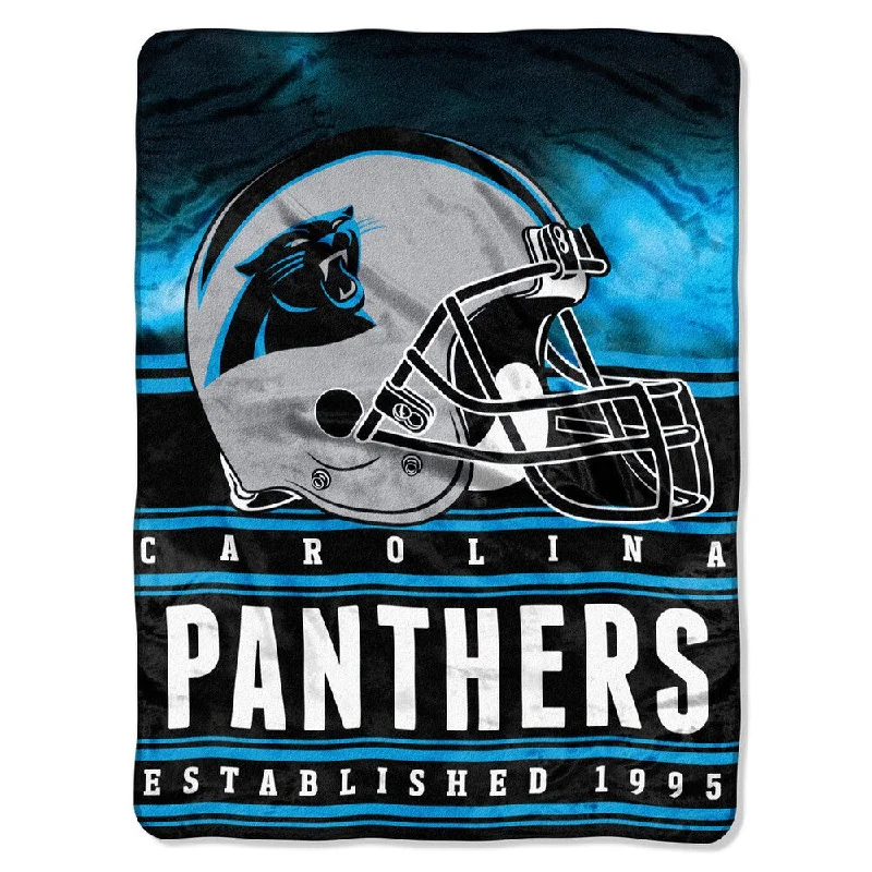 NFL 071 Panthers Stacked Silk Touch Raschel Throw