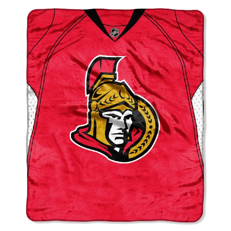 NHL 701 Senators Jersey Raschel Throw