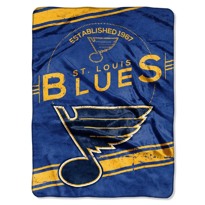 NHL 801 Blues Stamp Raschel Throw