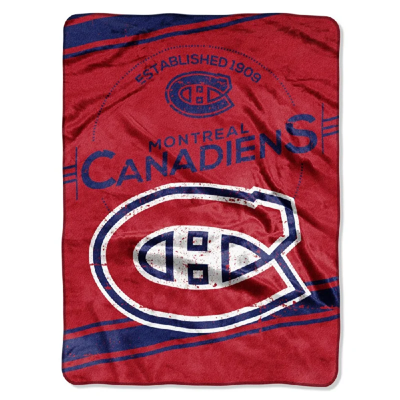 NHL 801 Canadiens Stamp Raschel Throw