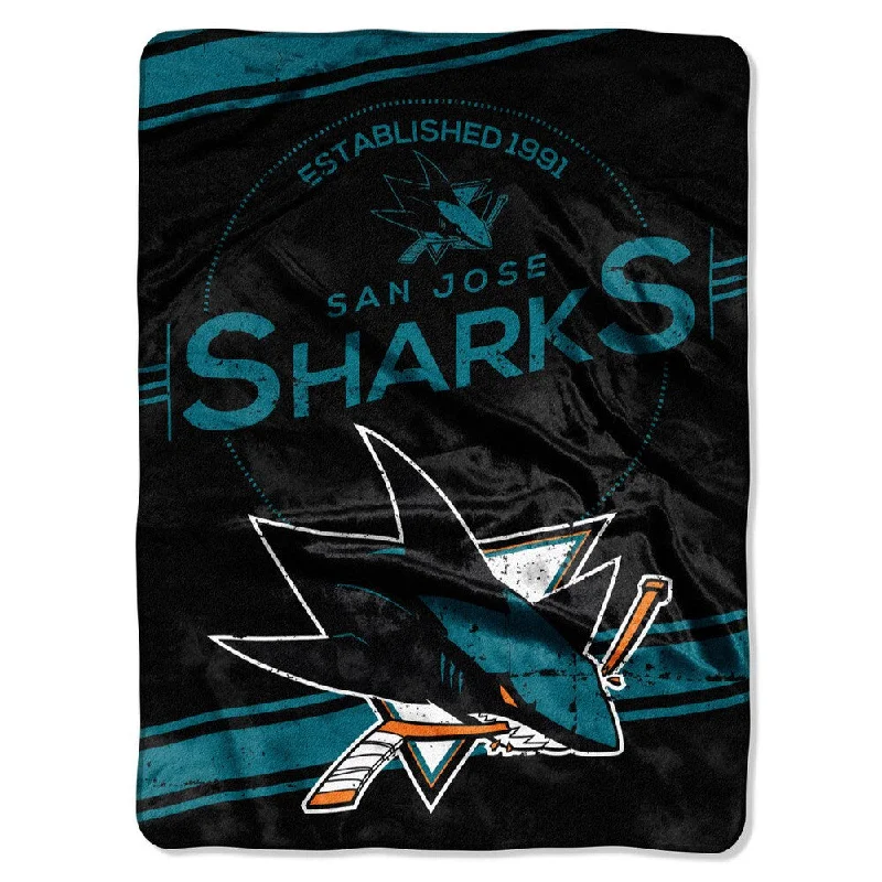 NHL 801 Sharks Stamp Raschel Throw