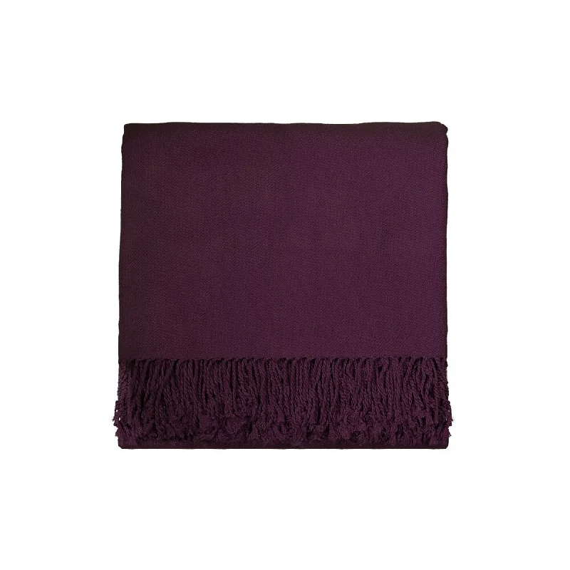 Solid Rayon from Bamboo 50 x 70 Plum Throw