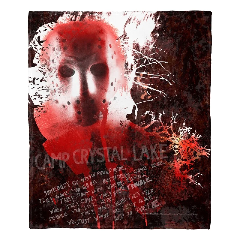 Warner Brothers Friday the 13th The Killer of Camp Crystal Lake Silk Touch Throw Blanket